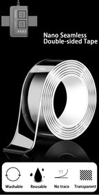Nano Double sided Adhesive Tape Extra Strong Waterproof Transparent Traceless Tape Thickened Reusable Decorative Tape Home Tools