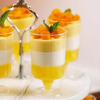10/20/30pcs Disposable Dessert Cups Round Mouth Plastic Yogurt Mousse Cake For Birthday Party Appetizer Wedding Chocolate Cup