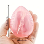 Empty Makeup Sponge Storage Box Plastic Egg Shaped Cosmetic Puff Organizer Rack Portable Makeup Blender Holder Stand Drying Box