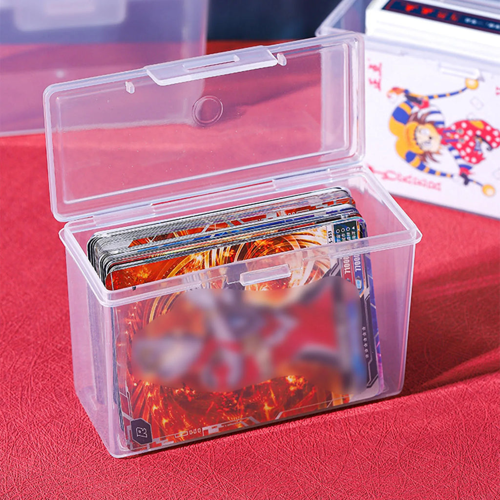 Playing Deck Card Storage Box High Capacity Playing Card Case Plastic Card Boxes for Trading Card Games Card Collector