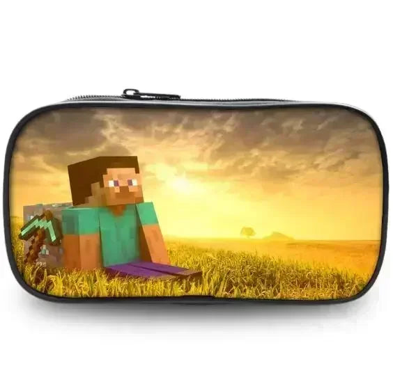 Hot Sale At Rock-bottom Price 10 Styles Minecrafte Pencilcase for My World Oval Pencil Case PU/fabric Student Supplies MC Toys
