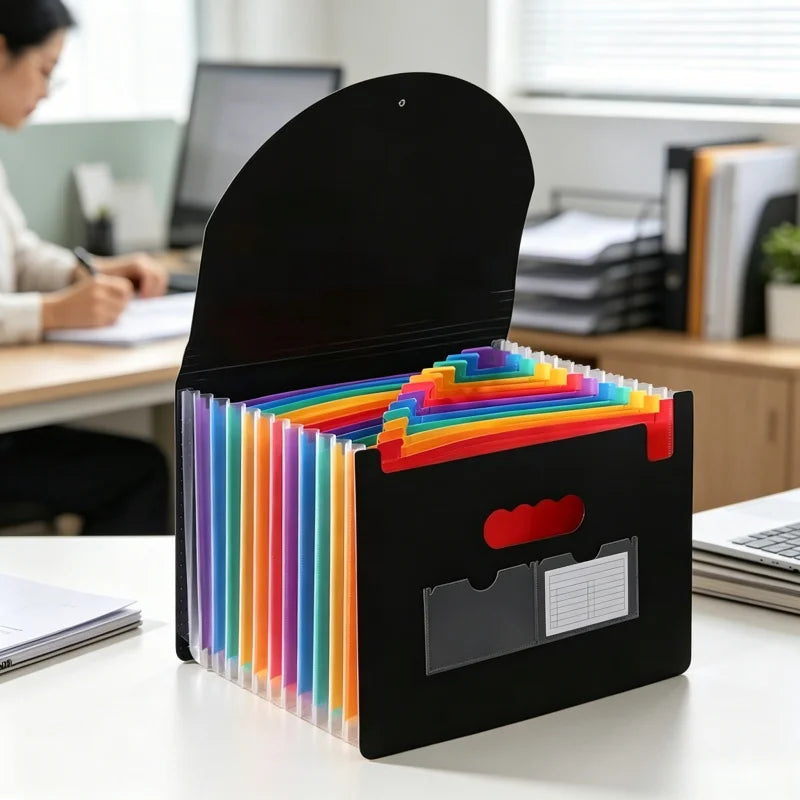 13/25/37 Pockets Accordion Expanding File Folder: Portable Colorful Organizer for Papers, Bills, Receipts and Documents