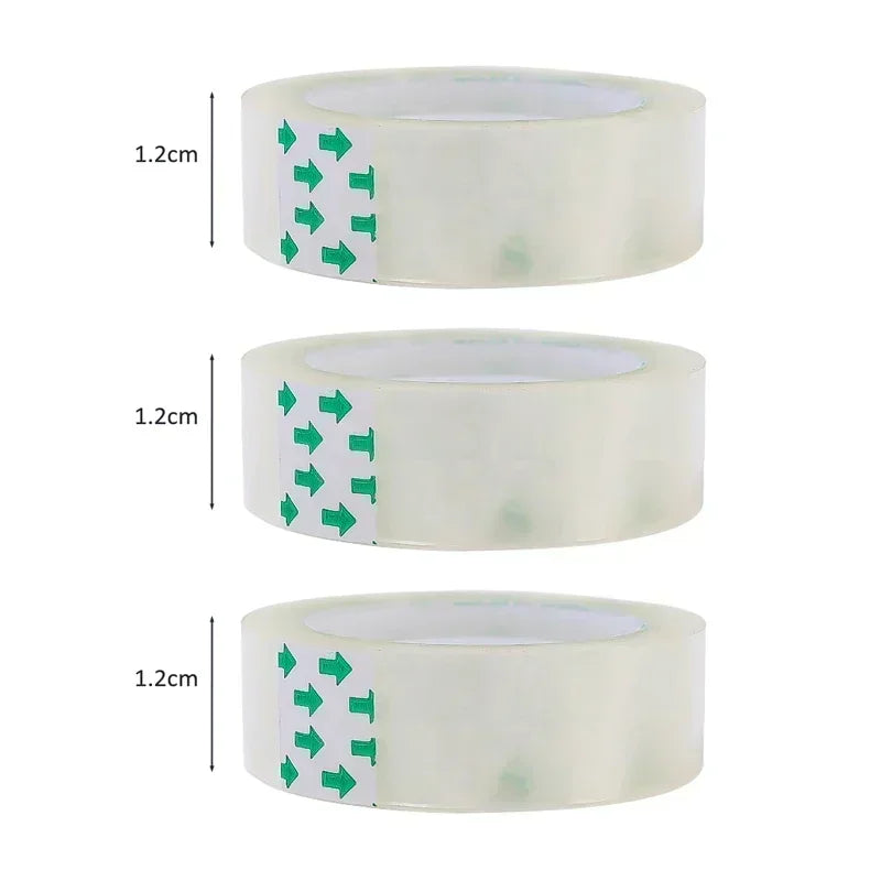 1-10Rolls Transparent Adhesive Tapes for Gift Wrapping Packing Home Office Use School Stationary Clear Refill Tape 8mm/12mm/18mm