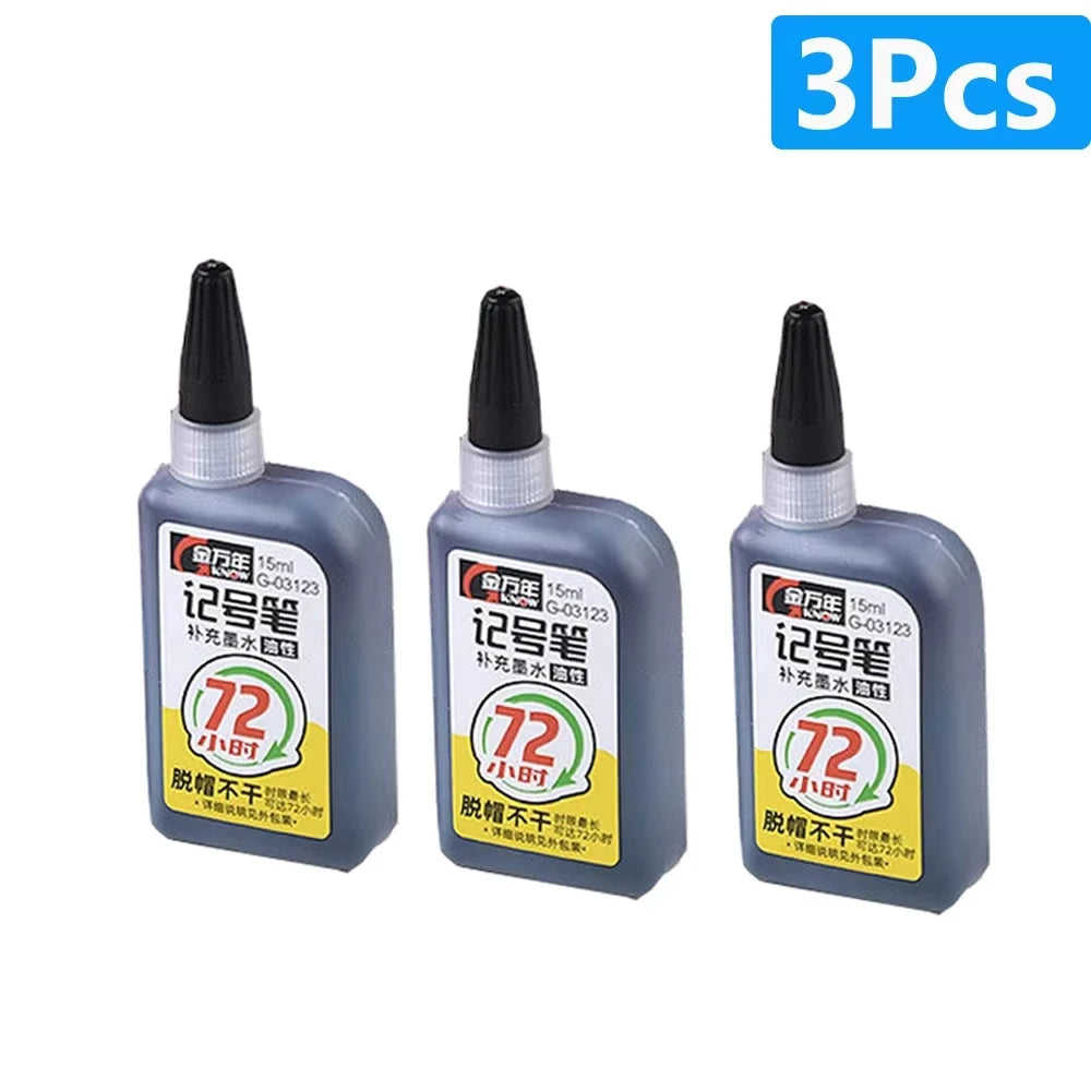 1-6Pcs 45mm Waterproof Long Head Nib Deep Hole Markers Pen Tile Carpenter Pen Multi-purpose for Woodworking Black/Blue/Red Ink