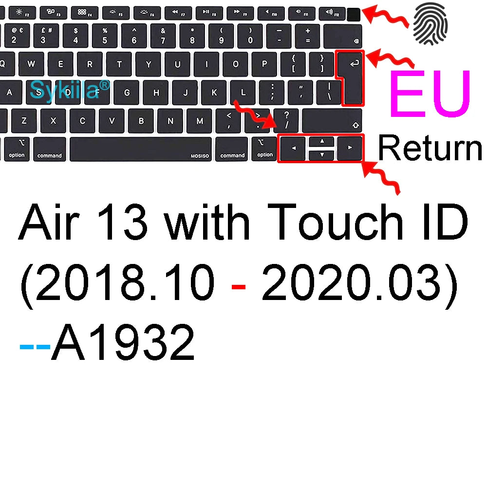 Keyboard Cover for Macbook Air 13 M5 M4 15 M3 11 Pro 13 14 M2 M1 Max Pro 16 15 12 Neo Silicone Protector Case Skin A3426 A3428