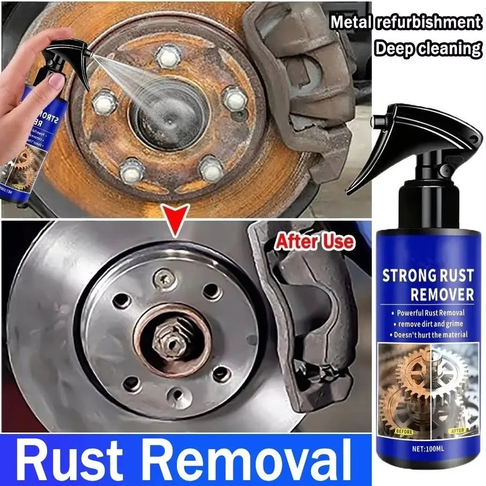 Automotive Car Rust Remover Spray Clean Metal Iron Quickly Auto Exhaust Pipe Rust Derusting Spray Stain Removal Agent