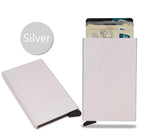 Rfid Metal Credit Card Holder Luxury Men Minimalist Wallet Cardholder Case Bag Business Supplies Card Storage Box Organizer Mini
