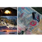 Survival Compass with Sighting Mirror, Adjustable Declination & Clinometer,  Multifunctional Gear for Outdoor Camping Hiking