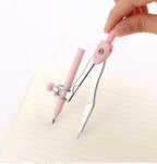 Metal Zinc Alloy Compasses Set,2B Pencil,Drawing Gauge,Removable Pencil,With Sharpener,Student Products 2218