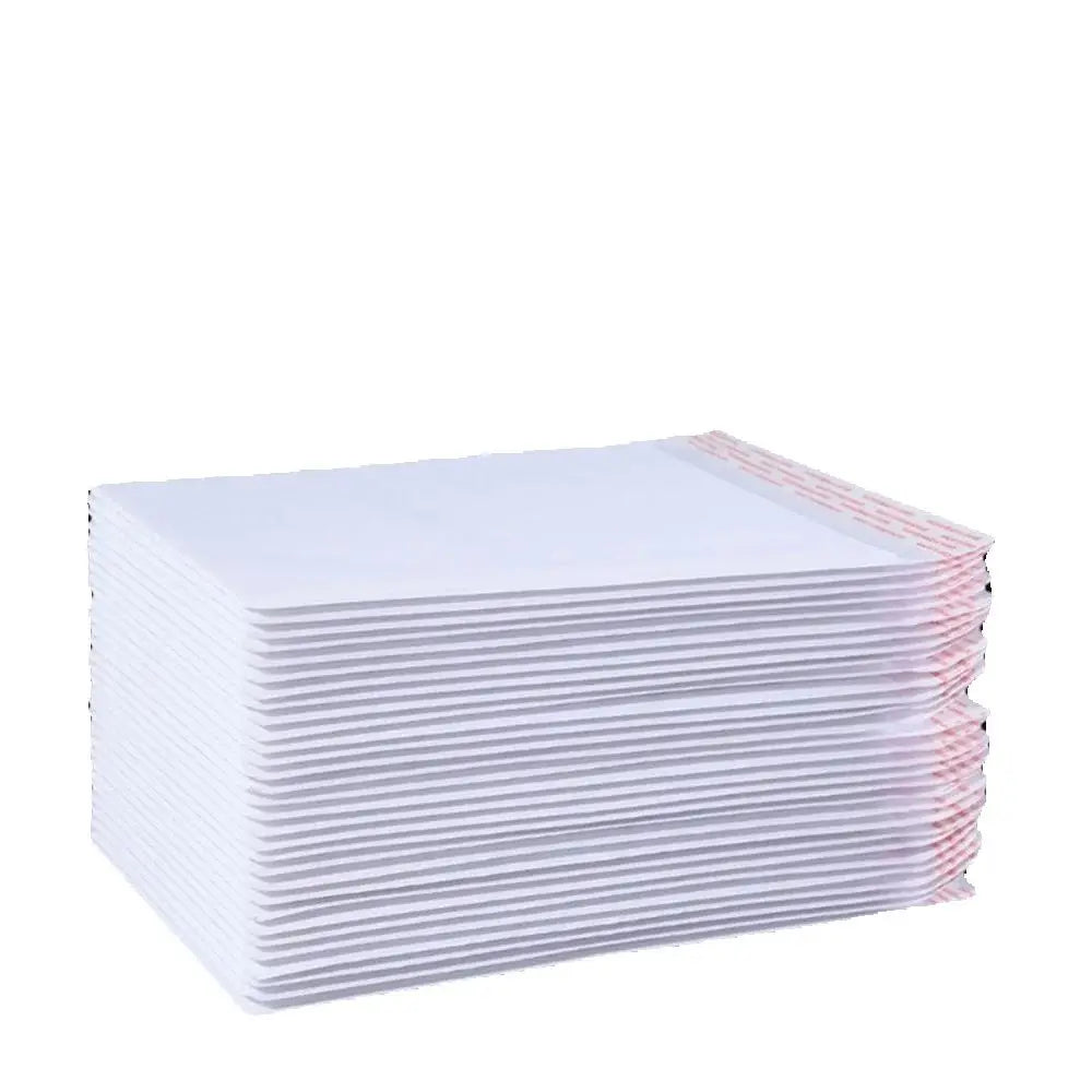 10pcs Small White Kraft Paper Bubble Envelope Shipping Bag Paper Packaging Express Bag Padded Shipping Envelopes With Bubble
