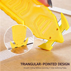 Yellow Safe Portable Box Opener Utility Knife with Plastic Handle And Sharp Blades Office Supply Tool