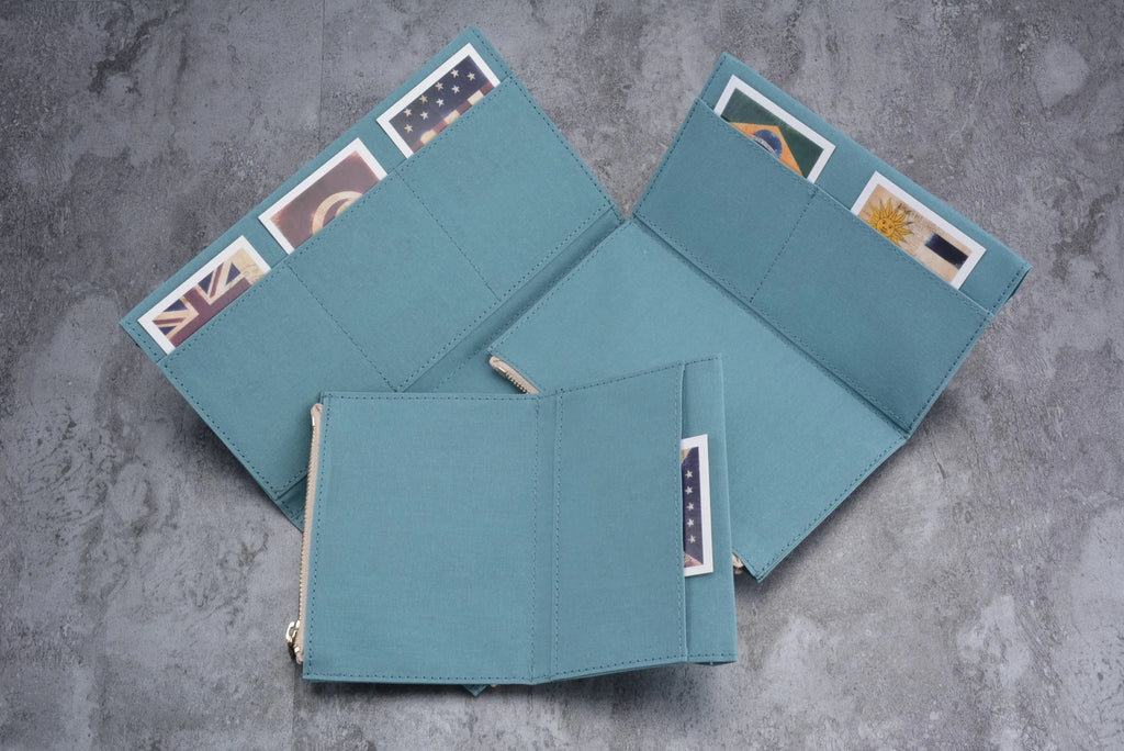 Canvas Zipper Card Holder for Travel Notebook, Canvas Storage Bag File Folder Refill Insert for Standard Journals Stationery