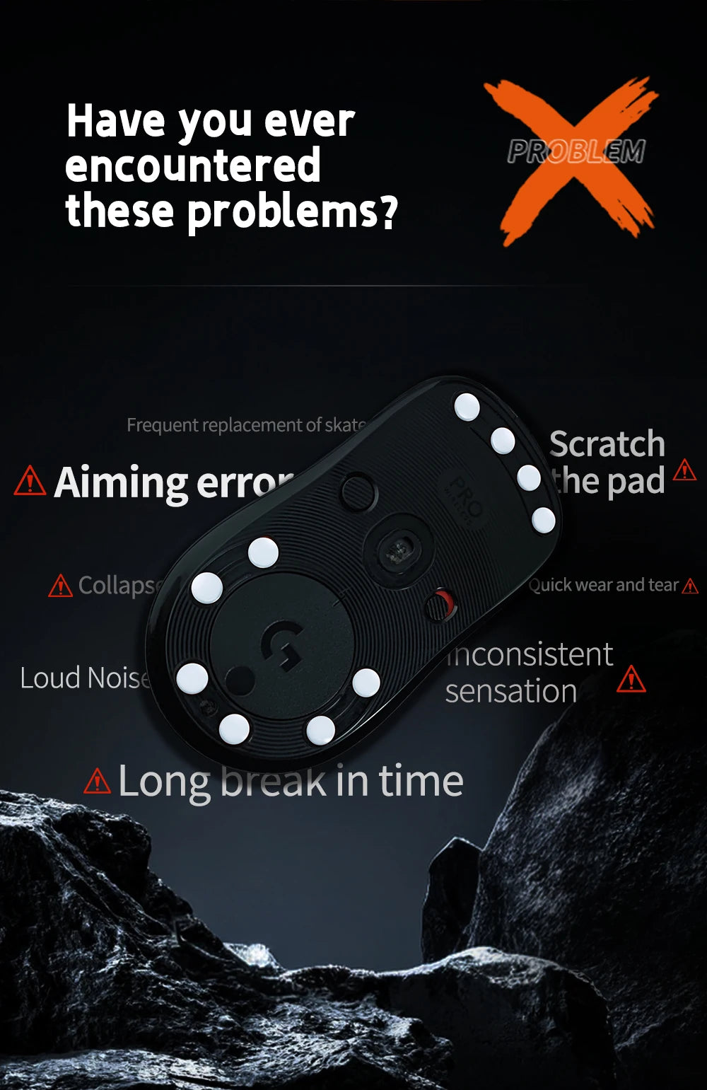 X-Raypad Titanium U9 Durable Mouse Skates for Universal Dot — Durable. Quiet. Control for Premium Gaming