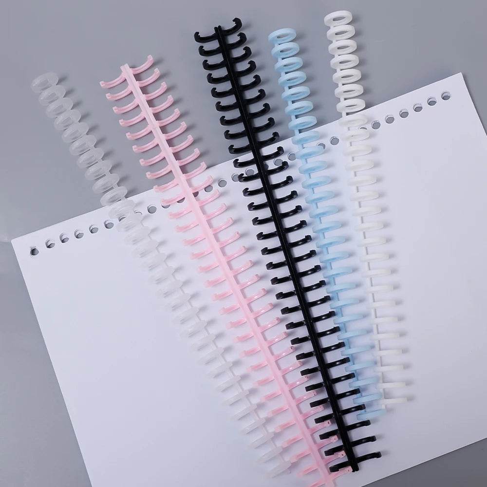 10/1Pcs 30Holes Detachable Buckle Loose-leaf Paper Book Circle Ring Scrapbook Album Binder Spiral A4 A5 B5 Notebook Binding Clip