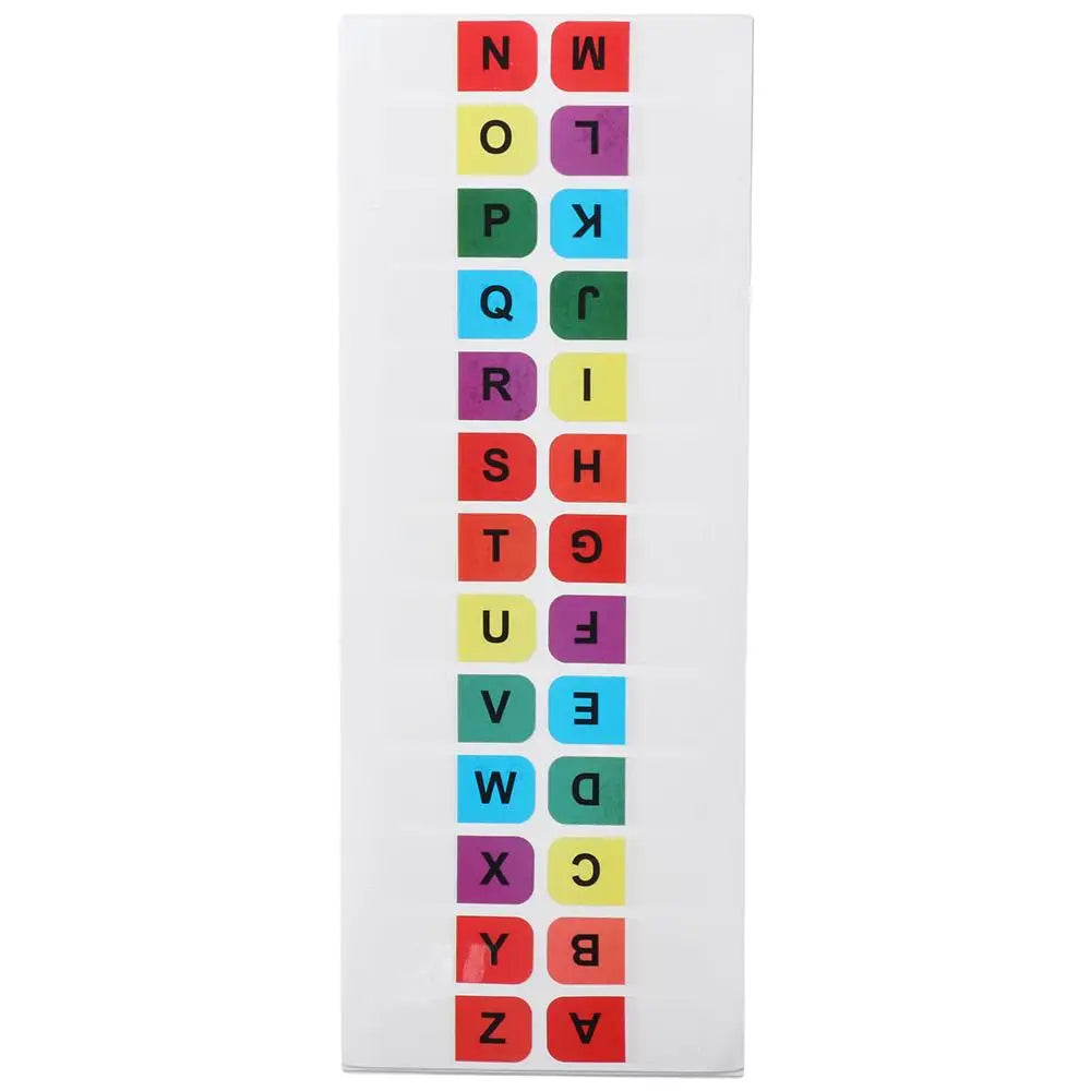 Transparent A-Z Sticky Tabs Alphabet Self-Adhesive Index Tabs 208PCS Multicolor Book Tabs Dictionary