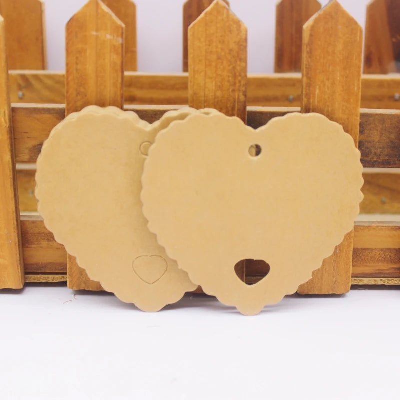 Large Gift Hang Tags, 100 Pieces Per Batch, White Kraft Paper Gift Packaging Labels, Handcrafted With Love Products, Price Tags