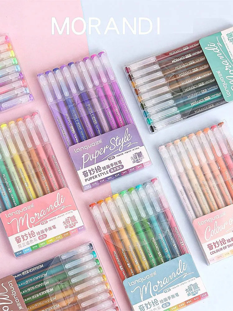 Languo 27-207 Colors Of One Set Drawing Handbook Pens Student DIY Graffiti Multi-Color Gel Pen Writing Marker Stationery