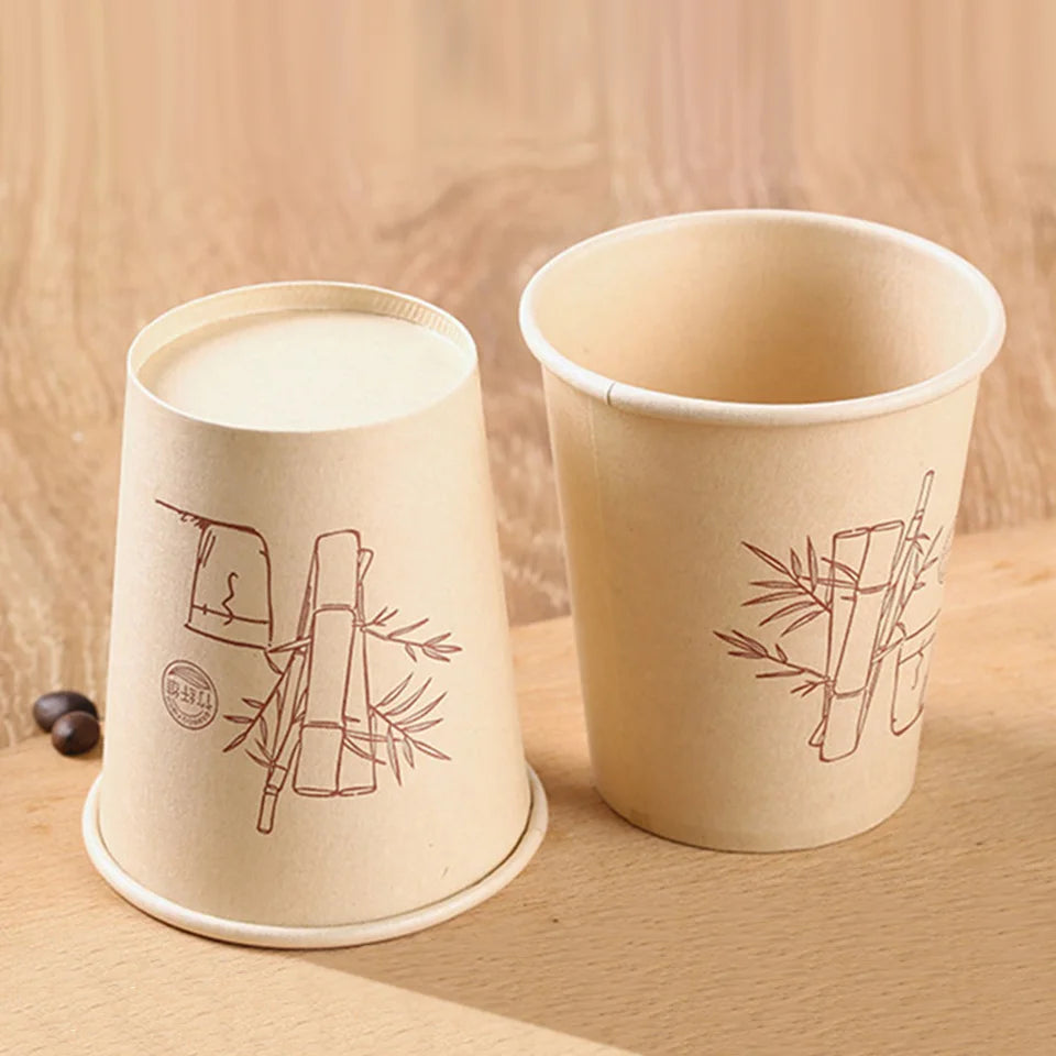 Custom LOGO Disposable Paper Cup for Hot Drinks Coffee Baby Shower Party Decoration Tableware Supplies