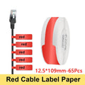 Niimbot Thermal Cable Label 1Roll Paper Adhesive Waterproof Color UV Sticker For D11/D110/D101 Mini Portable Printer Label Maker
