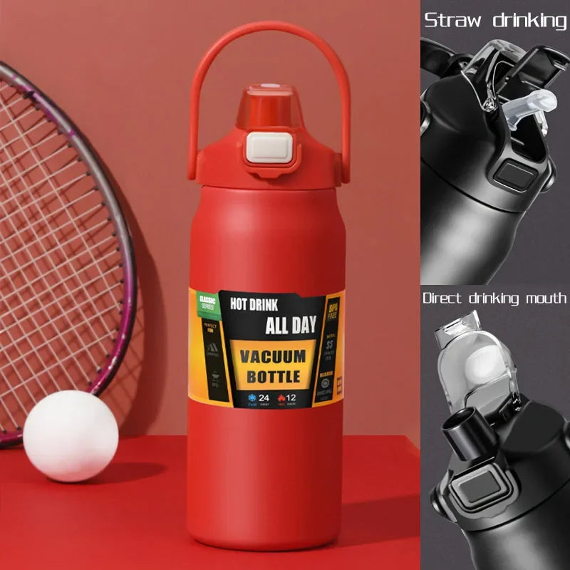 Stainless Steel Thermo Bottle 1.5L Large Capacity Thermo Water Portable 1500ml Vacuum Mug Thermos Insulated Cup 1L Tumbler