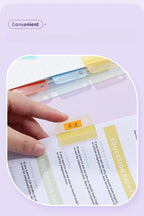 5pcs Plastic Index Clip Colorful Multi-function Bookmark Clip Transparent File Classification File Classification Clamp