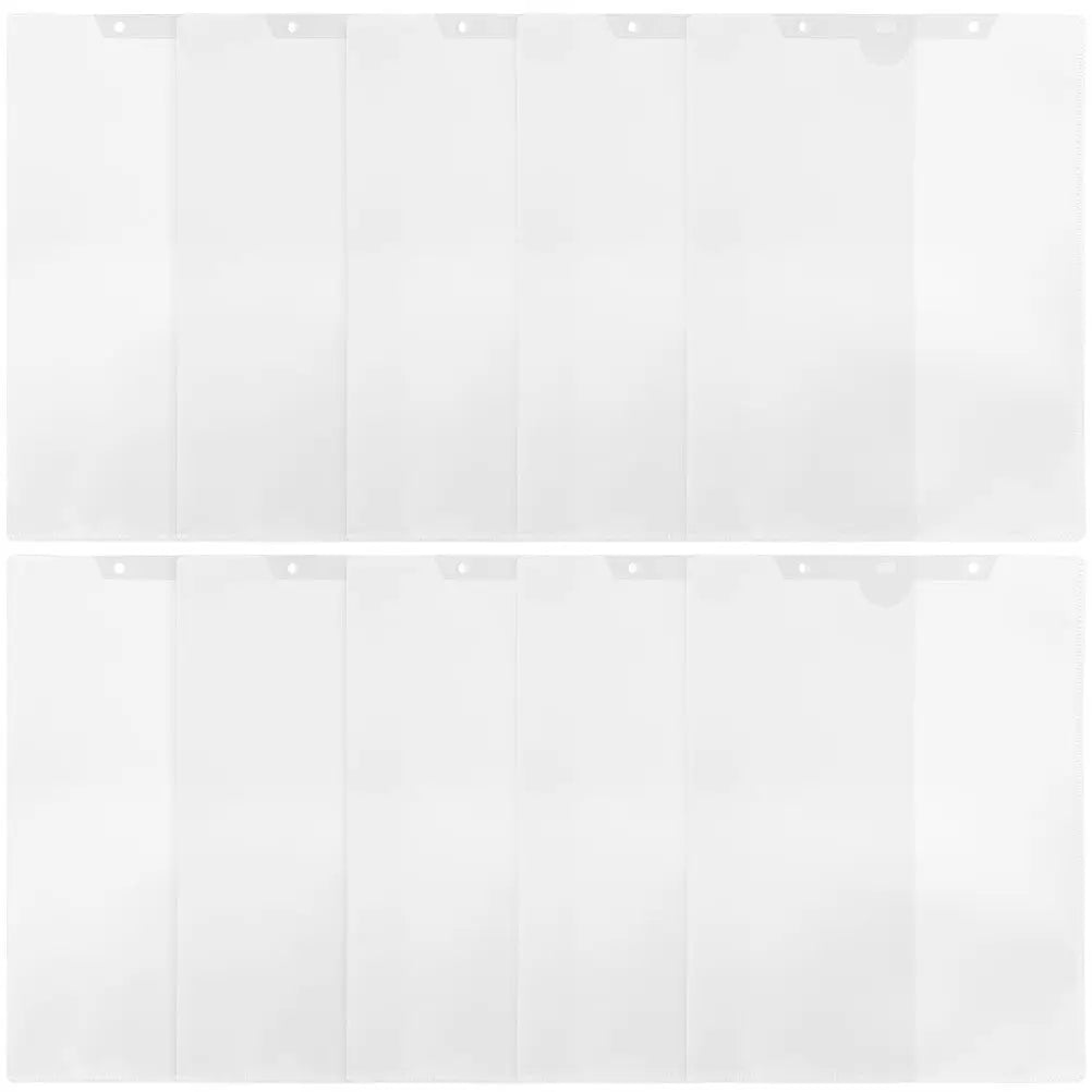 24Pcs Clear PP Plastic File Folder Sleeve Hanging Document Organizer for Office Study Paper Storage Portable File Container