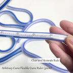 Flexible Curve Ruler 50cm Double-Sided Scale Multi-Functional Soft Ruler for Garment Pattern Making Bendable Arc Ruler, Essentia