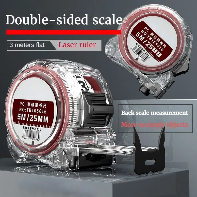 High Precision Stainless Steel Tape Measure Double-Sided 3/5/7.5m for Household Woodworking High Accuracy Measuring Tool