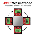 4x90 Degree Precision Digital Bevel Angle Protractor Digital Inclinometer Level Box Bevel Box with Magnet Base