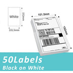 A6 Size 4x6'' 4x4'' Shipping Labels FanFold Paper 241BT 246S D520 DYMO 4XL Zebra Munbyn Nelko for LOGO Barcode