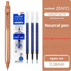 New Uni uniball Zento Flow Metal Rollerball Pen Aluminum Grip Gel Pens 0.5mm Water-Based Black Ink Ultra Smooth Writing Japan