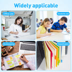10Pcs Translucent PP Binder Dividers with Raised Label Tabs for A5 6-Hole Notebook Indexing Classroom Office Home Study
