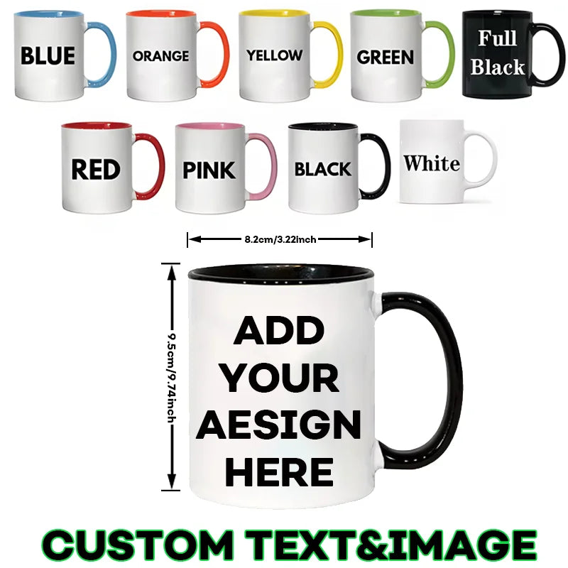 Custom Mug - Personalized Coffee Mug with Photos & Text - Unique Gift for Anniversary, Valentine's Day, and Mother's Day