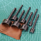 QJH Half-Round Leather Cutter Punch Strap End Punch Tool for DIY Crafting Handwork Strap Belt, Wallet and Bag (15 - 45 mm)