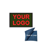 1PC 8x5cm Custom Name Tags Embroidered Patch Personalized Stripes Badge Number  Text Badge Iron On Backing Hook & Loop Backing