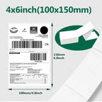 4x6 Thermal Labels for Shipping Label Printer 100pcs 500PCS White Mailing Labels 4x6 Direct Thermal Labels Fanfold BPA Free