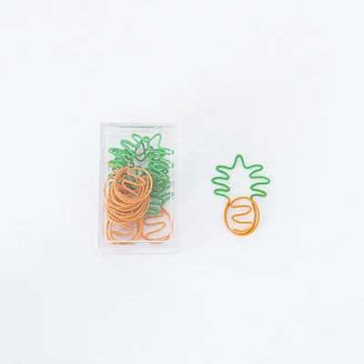 10pcs/lot Pink Series Kawaii Animal Cat Heart Shape Paper Clip Metal Bookmark Decorative Memo Clips Stationery