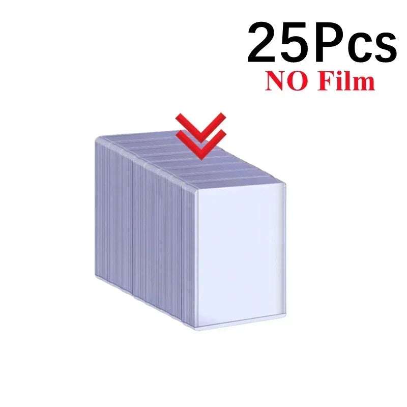 1/25/50Pcs Transparent Korean Kpop Card Sleeve with Protective Film Clear Card Holder Full Cover Idol Photo Game Card Cover 35PT