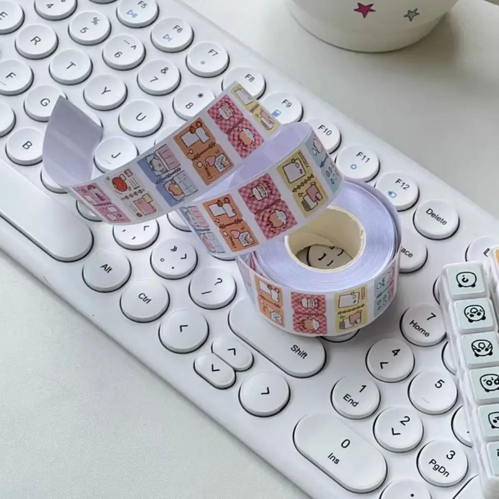 200Pcs/Roll New Kitten Label Sticker DIY Scrapbooks Cartoon Index Tabs Removable Gift Classification Tags Student Supplies