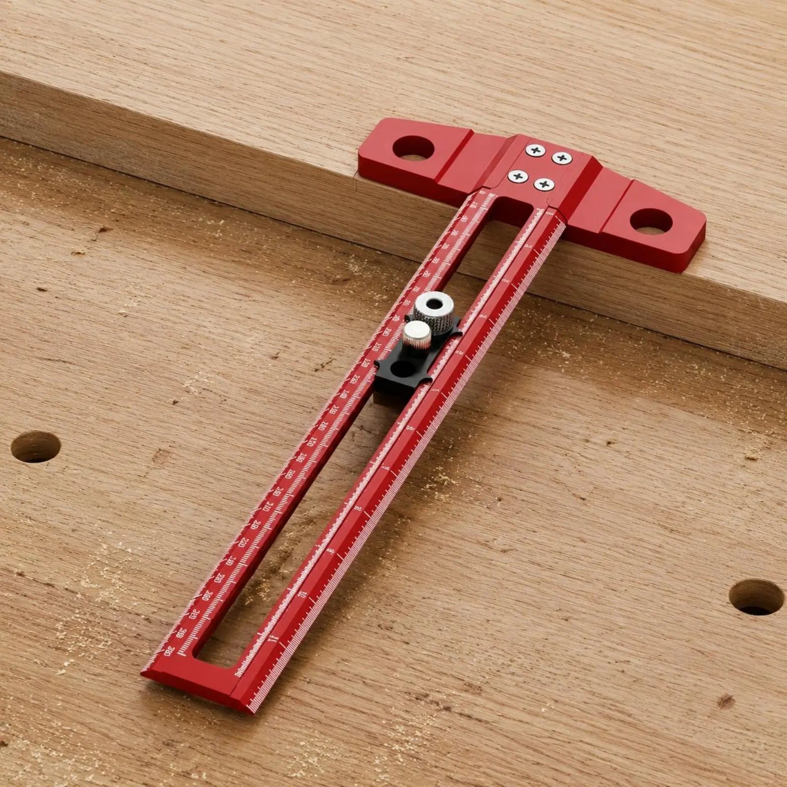 T-Square Ruler Aluminum Alloy Carpenter T Ruler Woodworking Marking Gauge Clamp Lock Design Hand Tool for Carpenters
