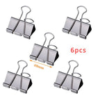 5-30Pcs Binder Clips File Metal Paper Clips Silvery Paper Clip Clamp 15/19/32/40/50mm Stationery Clip Office School Supplies