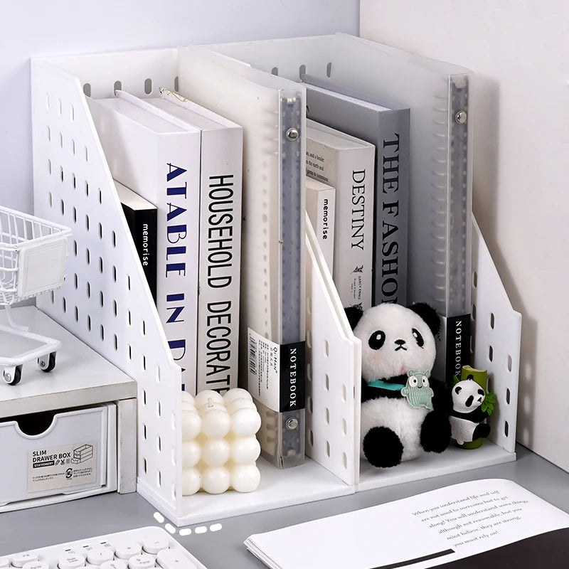 File Storage Box Vertical File Rack Book Storage Rack File Frame Desktop Information Rack File Rack