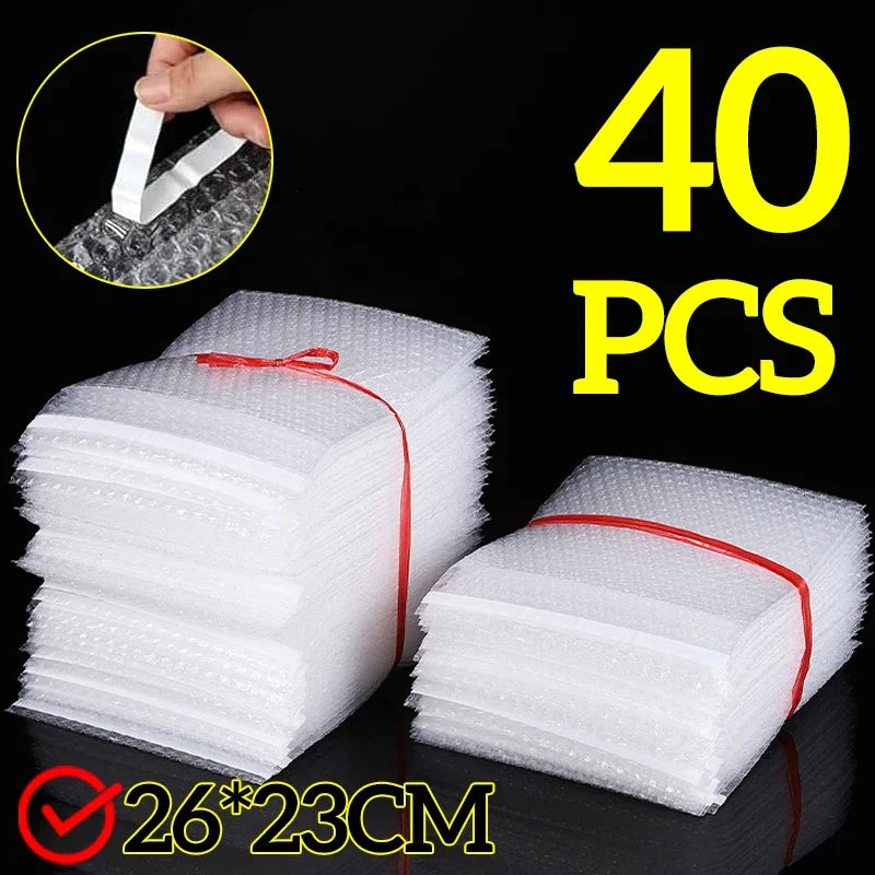 Self-sealing Plastic Shockproof Shipping Bag Self-adhesive Transparent Bubble Mailers  Bubble Foam Packing Bags Cushioning Bag