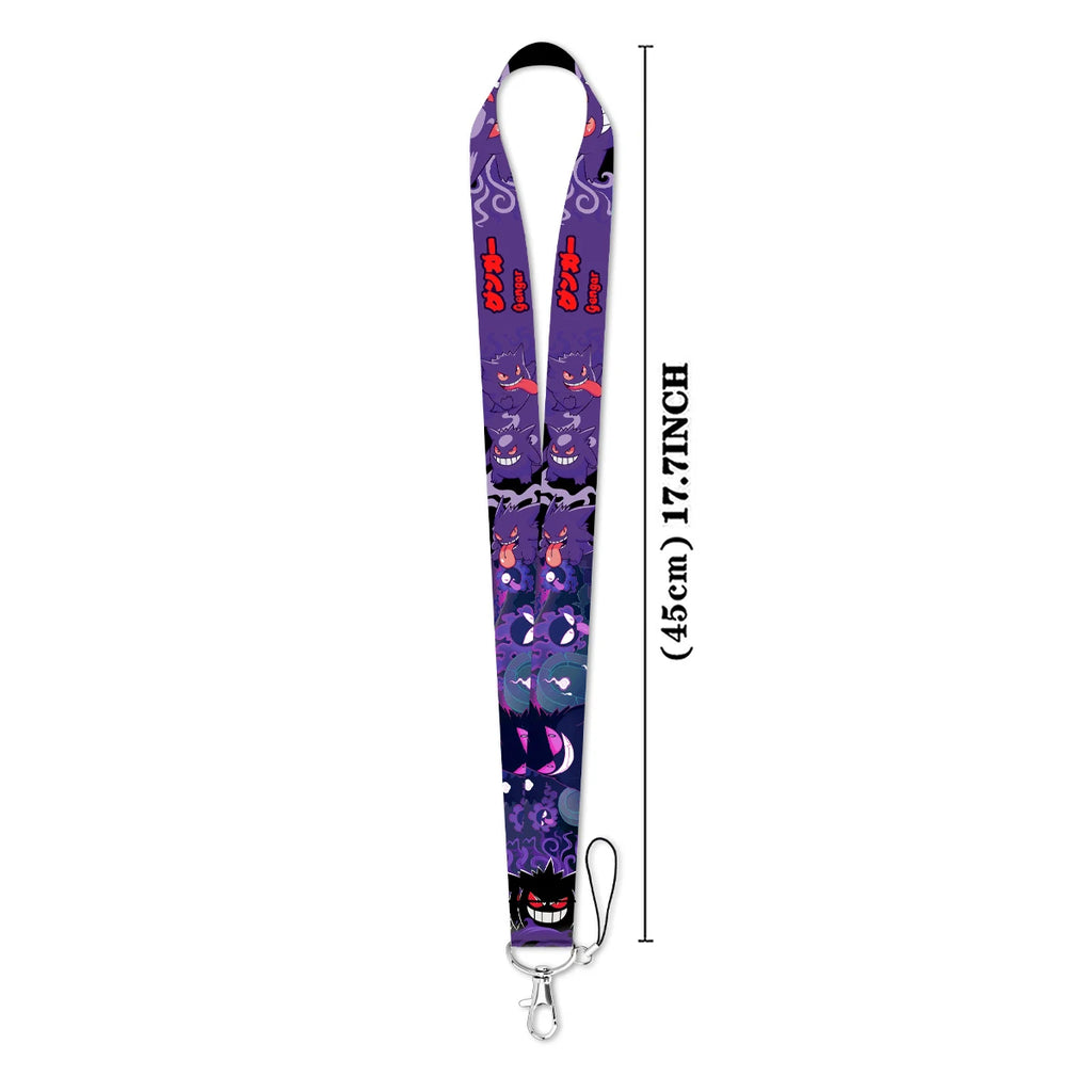 Cute Anime Monster Lanyard Card Holder Colorful Neck Strap for Key ID Card Phone Straps Badge Holder Key Ring Accessories Gifts