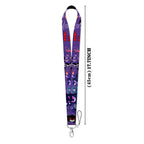 Cute Anime Monster Lanyard Card Holder Colorful Neck Strap for Key ID Card Phone Straps Badge Holder Key Ring Accessories Gifts