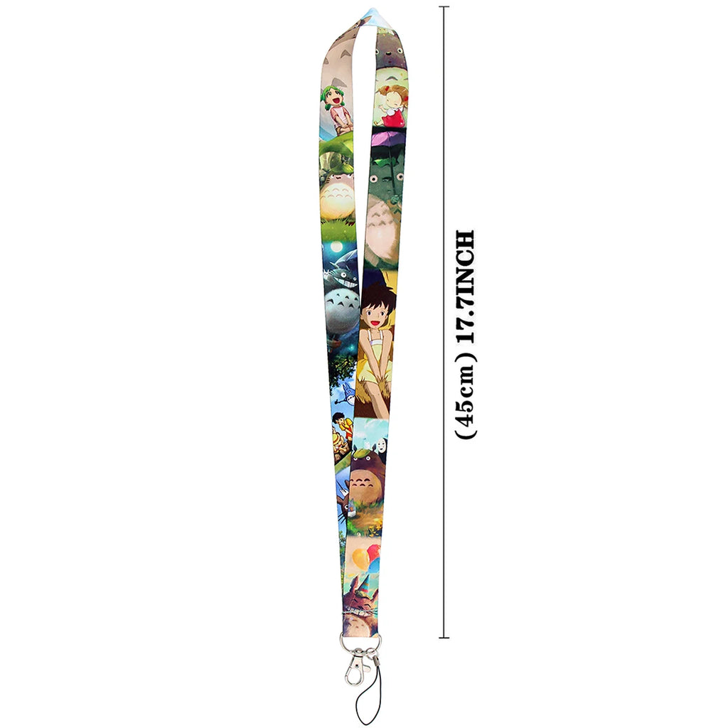Anime Movie Lanyard Cute Cat Card Holder Neck Strap for Key ID Card Phone Straps Badge Holder Keyrings Cosplay Accessories Gifts