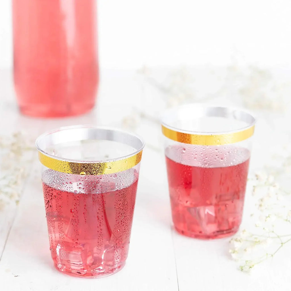 50pcs/Set Phnom Penh Aviation Cup 300ML 10oz Disposable Beverage Party Cutlery Rose Phnom Penh Disposable Plastic Tumblers