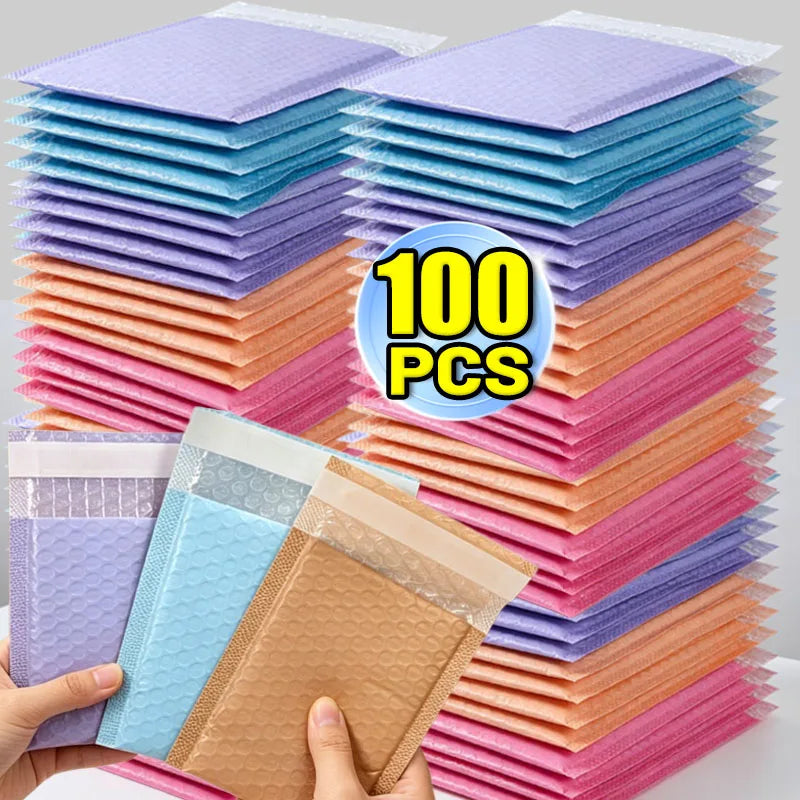 10-100pcs Bubble Mailers Durable PE Material Waterproof & Shockproof Ideal for Small Gifts & Jewelry Packaging