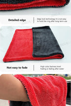 SEAMETAL Heavy-Duty Car Towel 1200GSM Super-Absorption Microfiber Drying Cloth Ultra-Soft Scratch-Free Car Detailing Towel