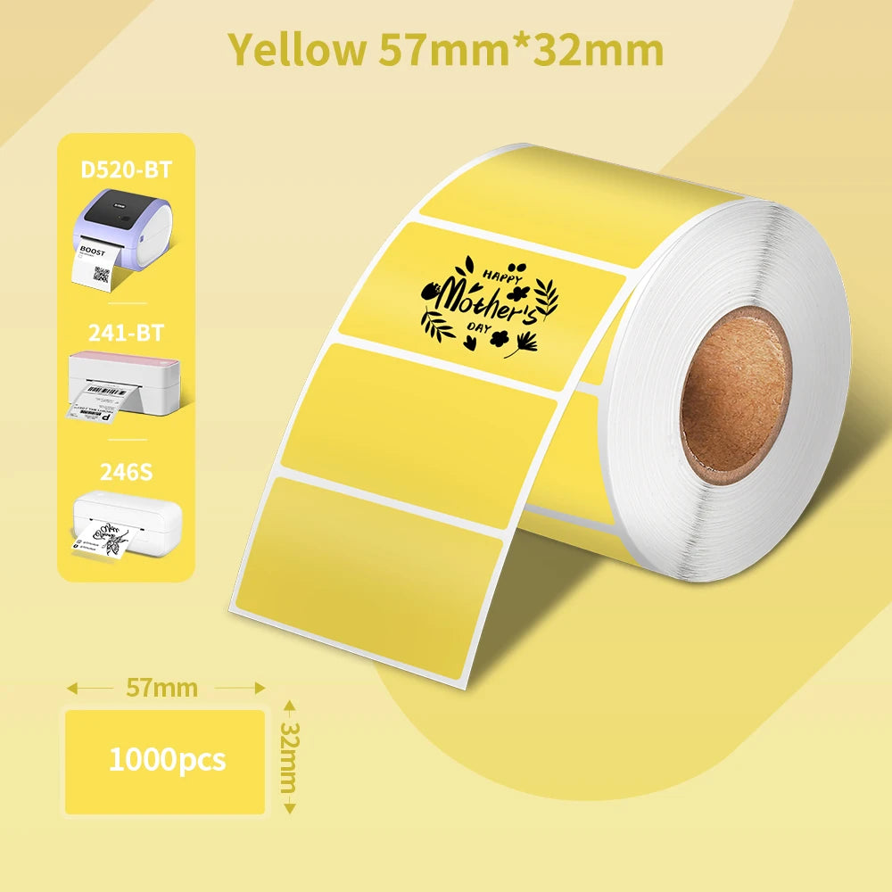 Phomemo PM-241BT Shipping Label Printer Label Sticker Round Label Square Label Rainbow Color DIY Logo Design Small Business